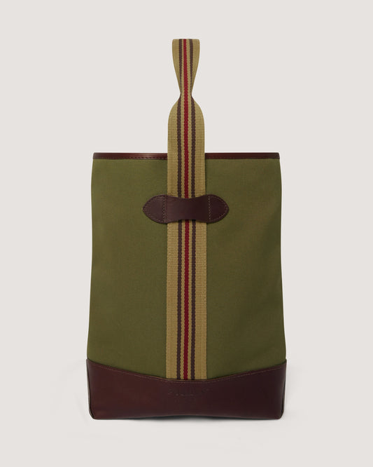 Icon Webbing Wine Tote in Sporting Green