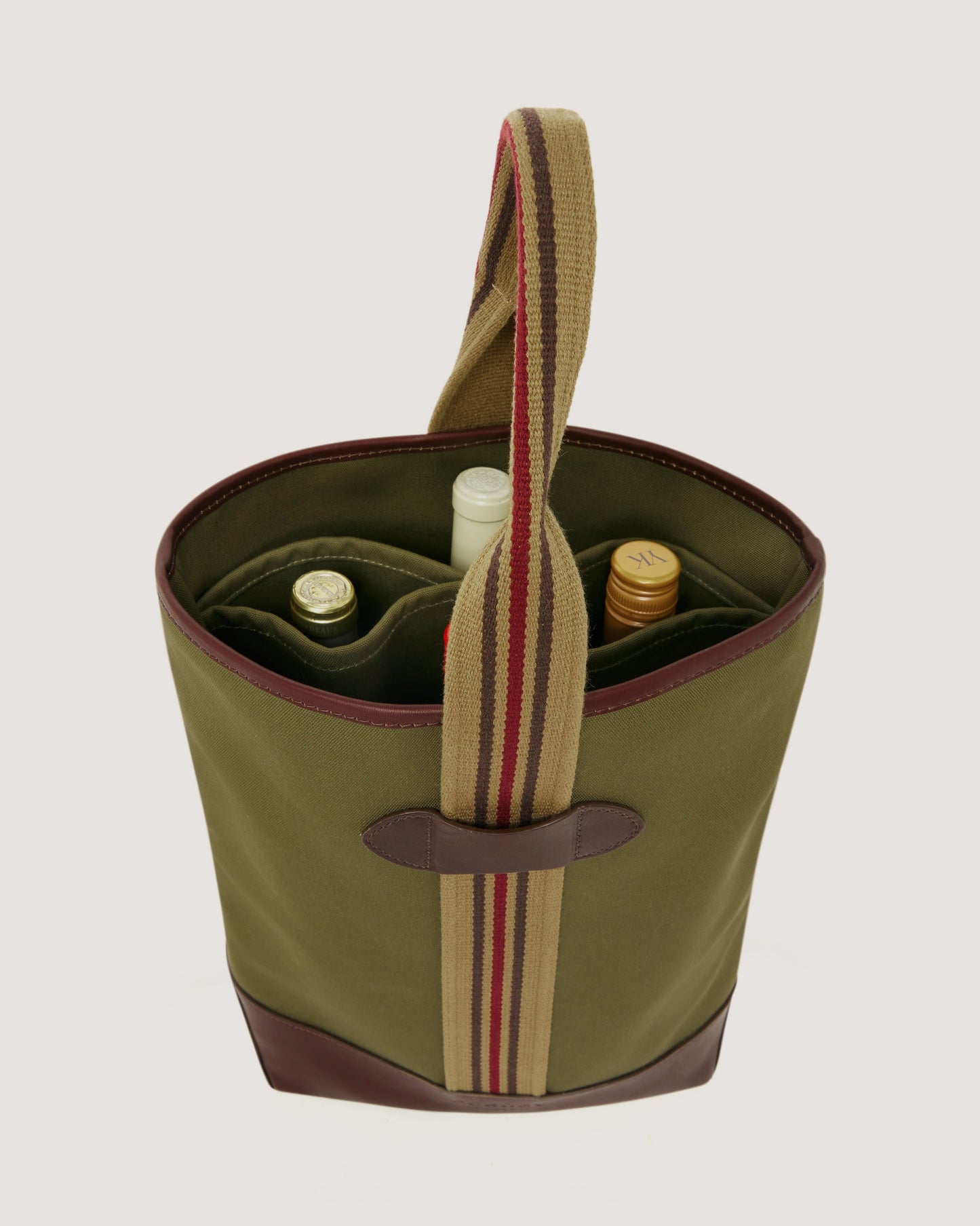 Icon Webbing Wine Tote in Sporting Green