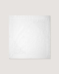 Rose and Scroll Dinner Napkin in White