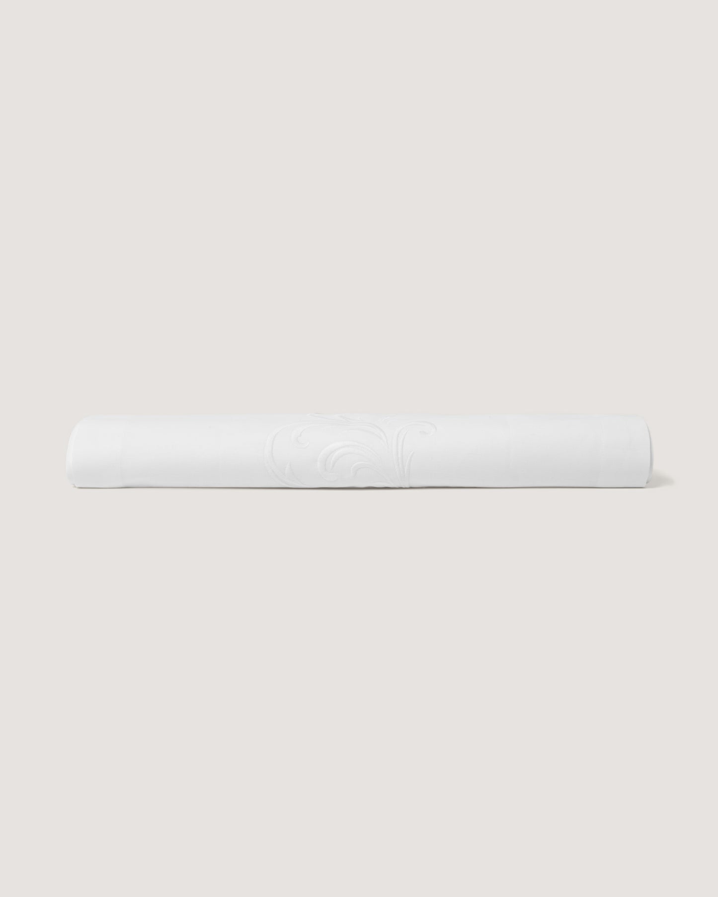 Rose and Scroll Large Table Runner in White