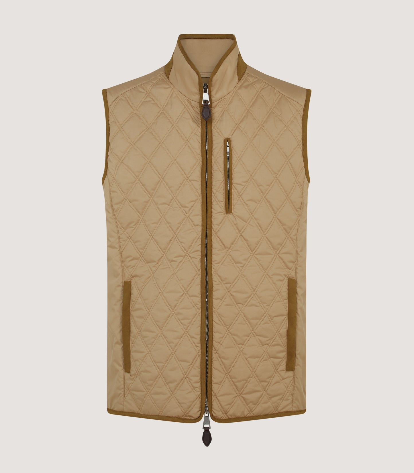 Men's Moorland Light Quilt Gilet in Camel