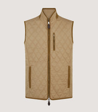 Men's Moorland Light Quilt Gilet in Camel