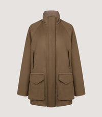 Women's Cashmere Mix Raglan Field Coat in Otter