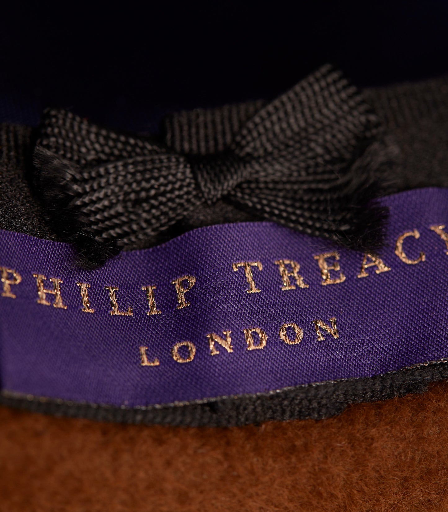 Women's Philip Treacy Feather Trilby In Bronze