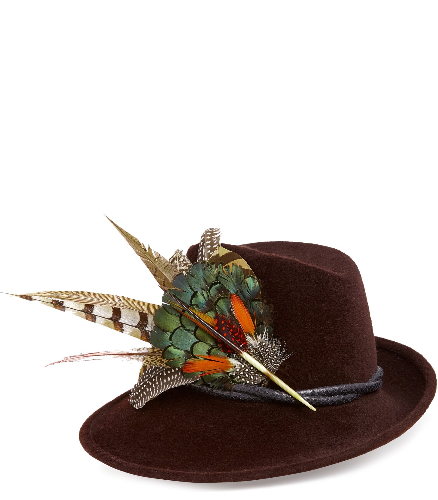 Philip Treacy Sidesweep Hat In Brown