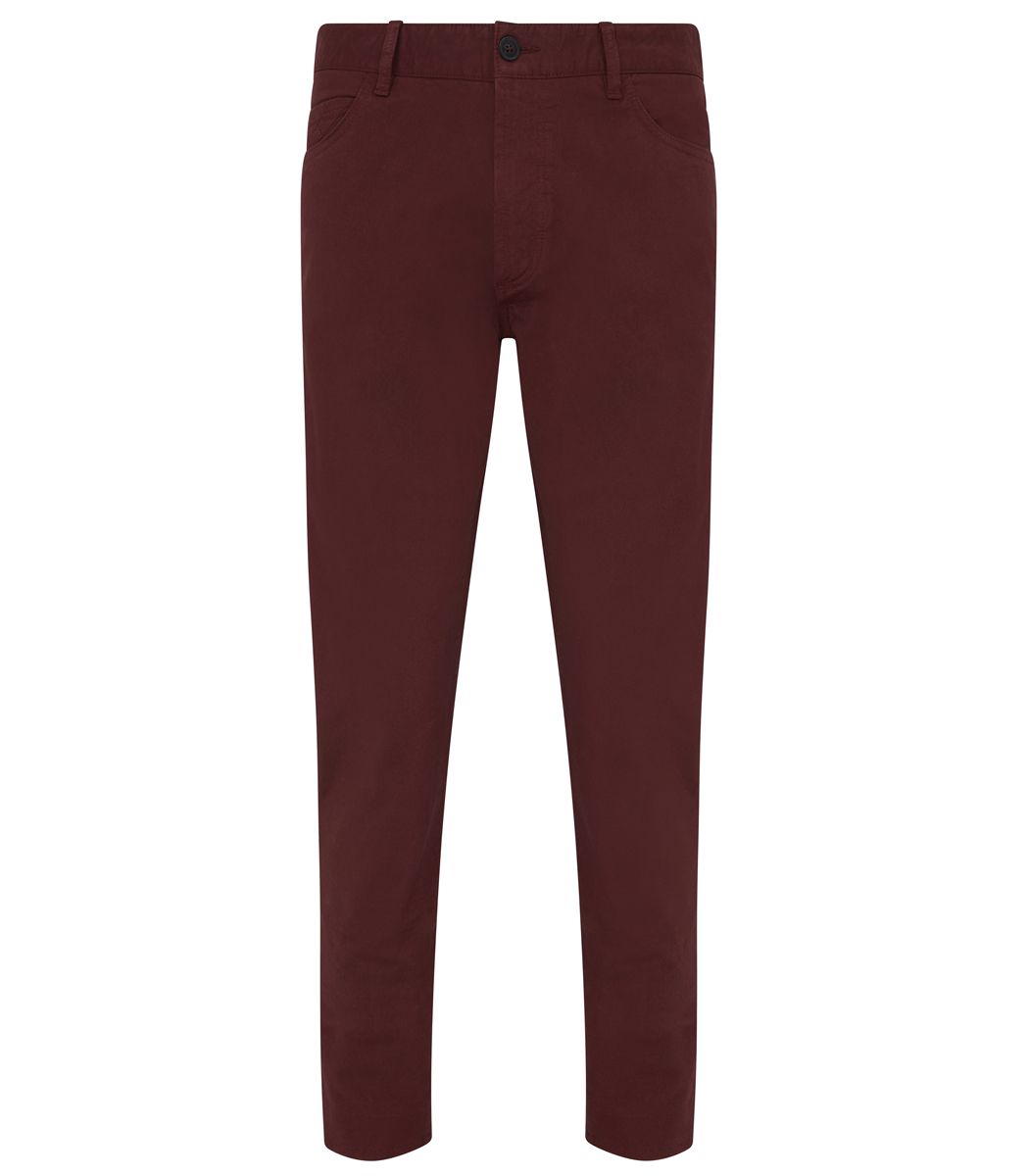 Men's Cotton Trousers In Audley Red