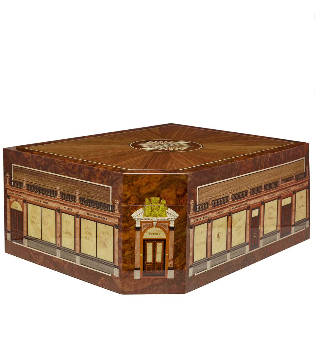 Audley House Marquetry Humidor In Natural