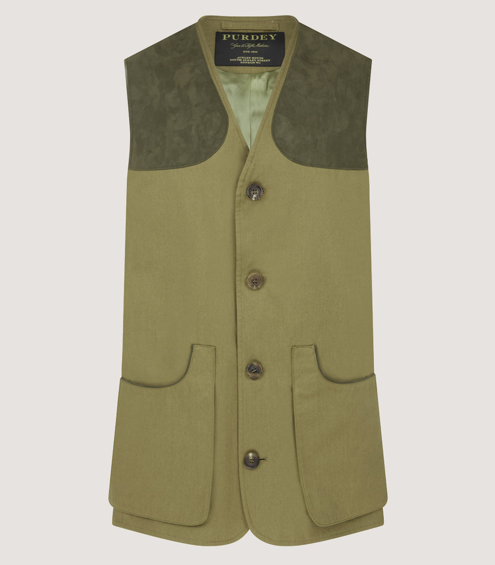 Men's Lightweight Cotton Sporting Vest In Green