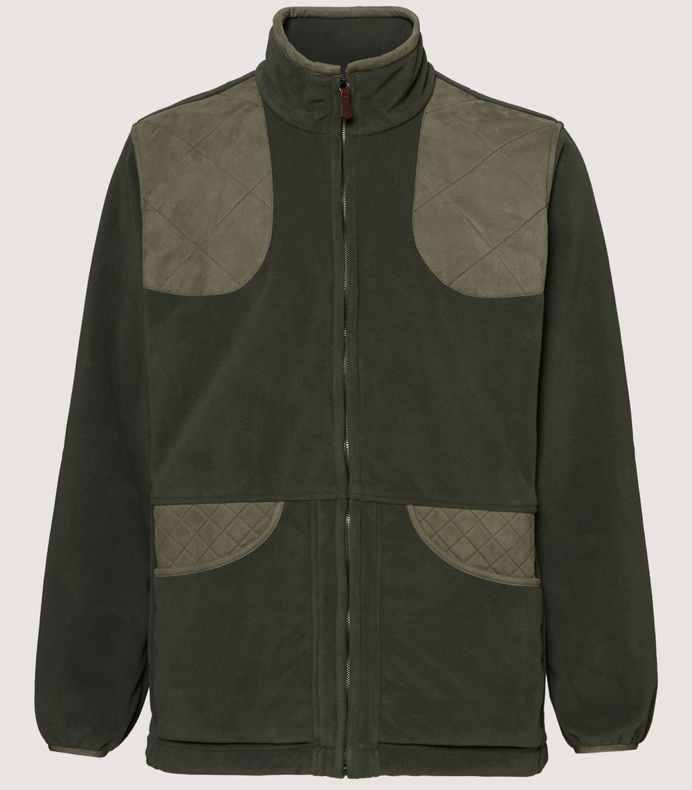 Men's Shetland Fleece Jacket In Khaki Green