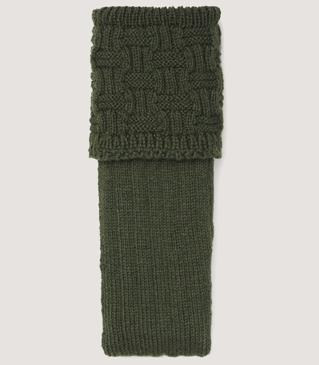 Belton Handknitted Sock In Bottle Green