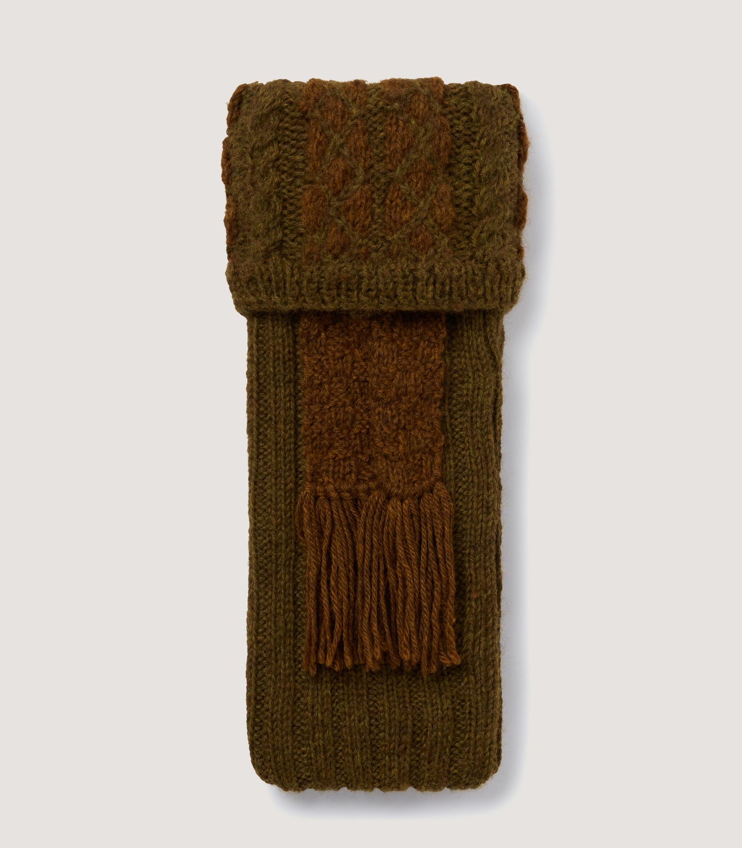 Kynance Lattice Alpaca Field Sock In Bronze