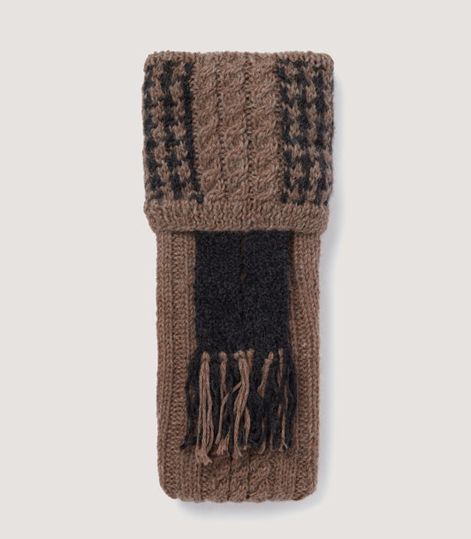 Hawkers Orkney Cable Alpaca Field Sock In Natural