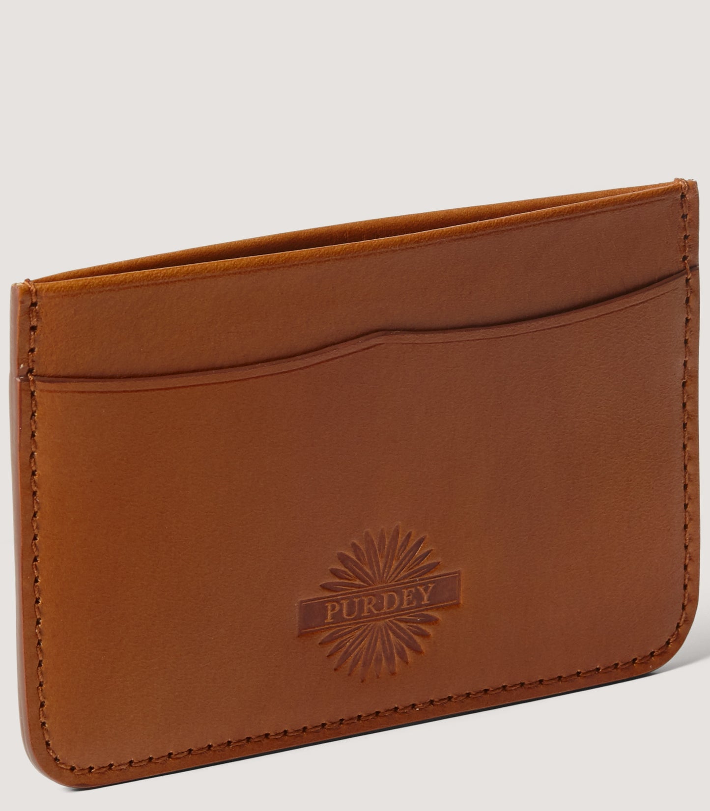 Leather Credit Card Holder In London Tan