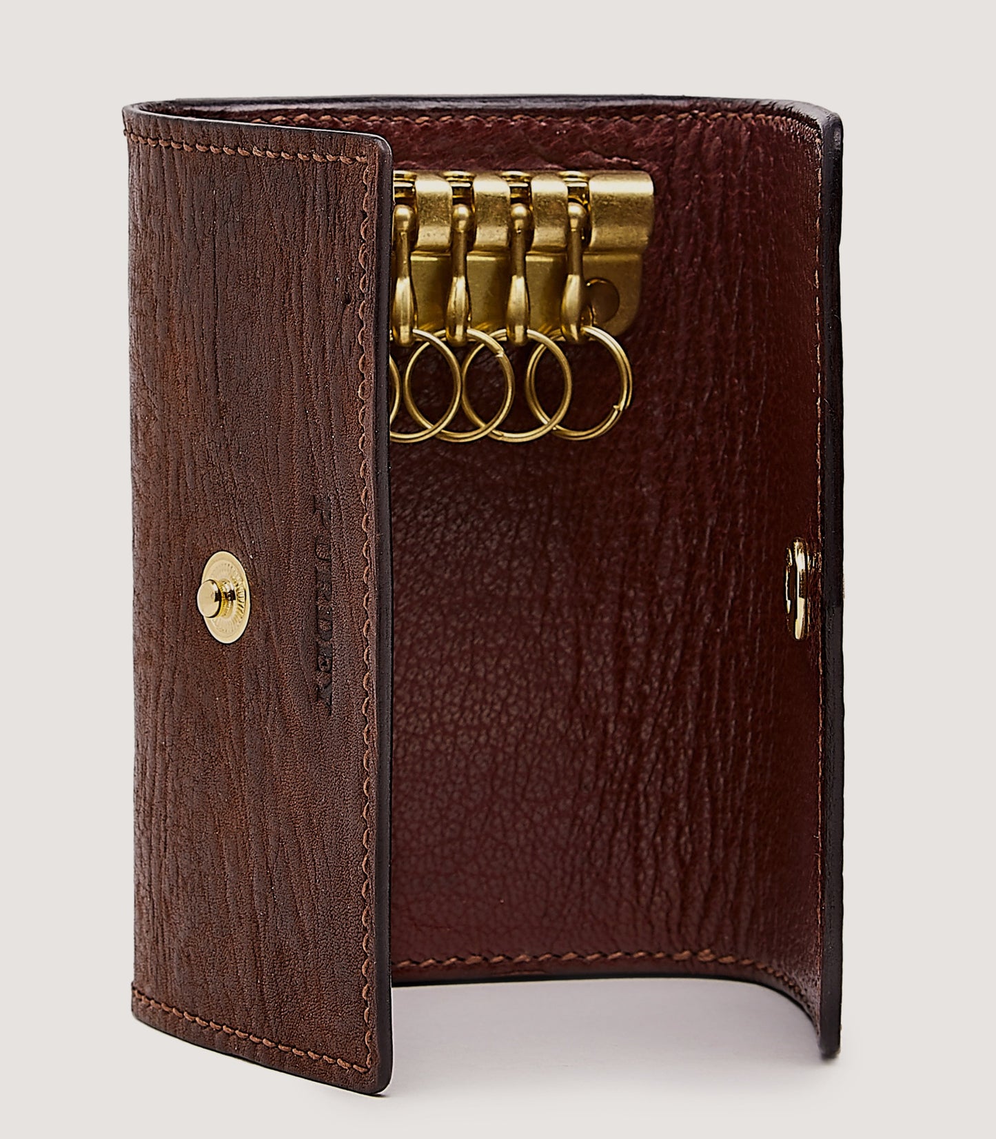 Russia Leather Key Case In Brown