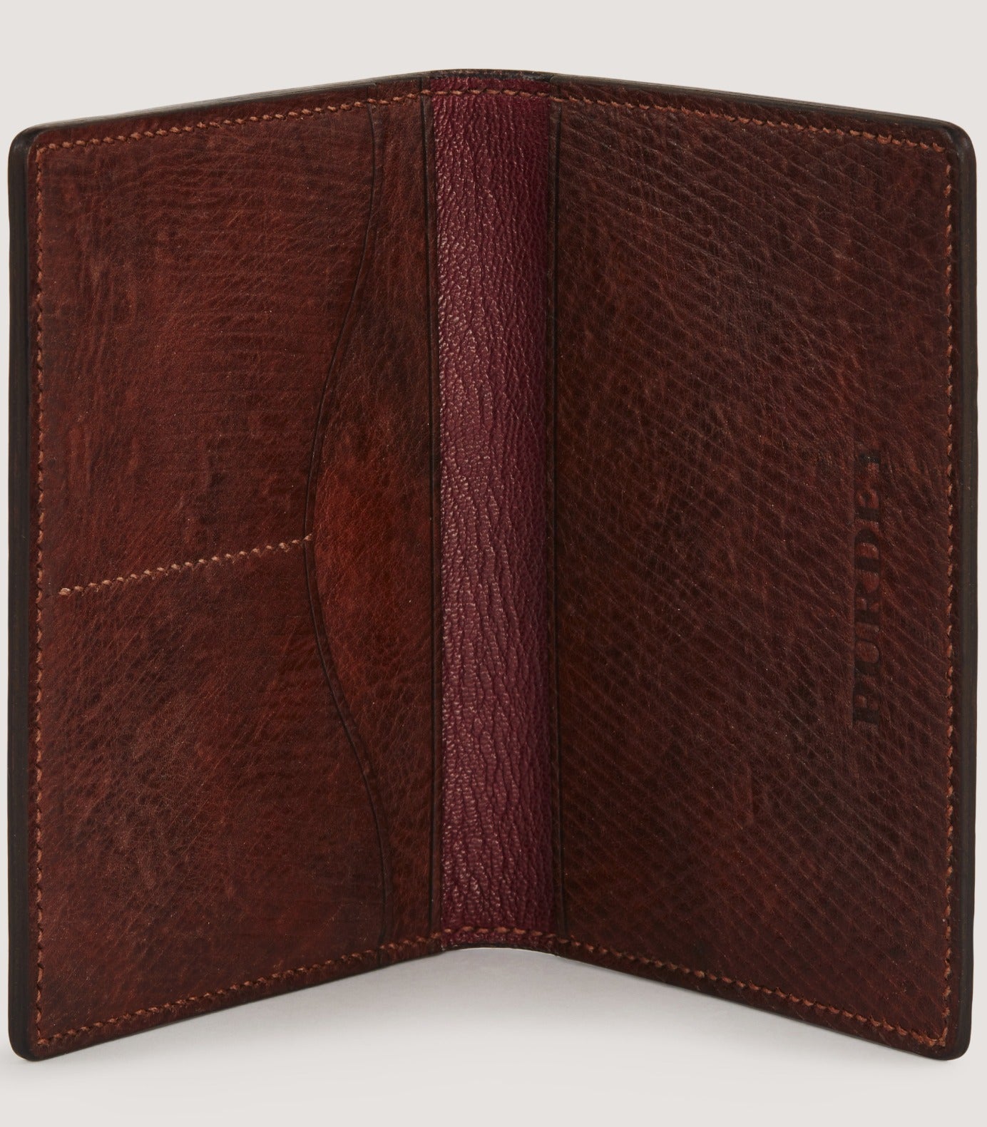 Russia Leather Passport Holder In Brown