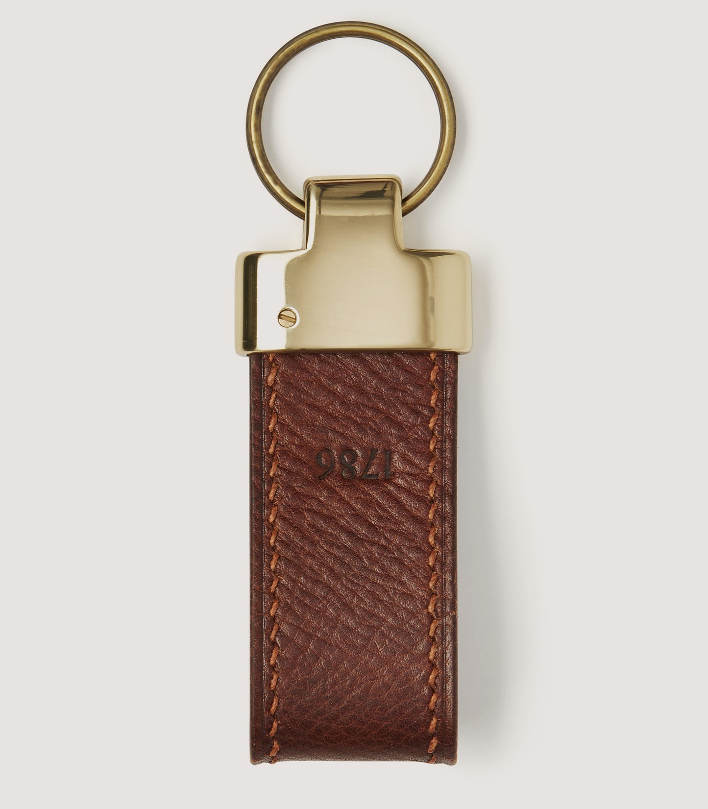 Russia Leather Keyring In Brown