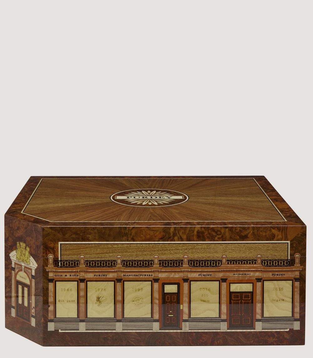 Audley House Marquetry Humidor In Natural