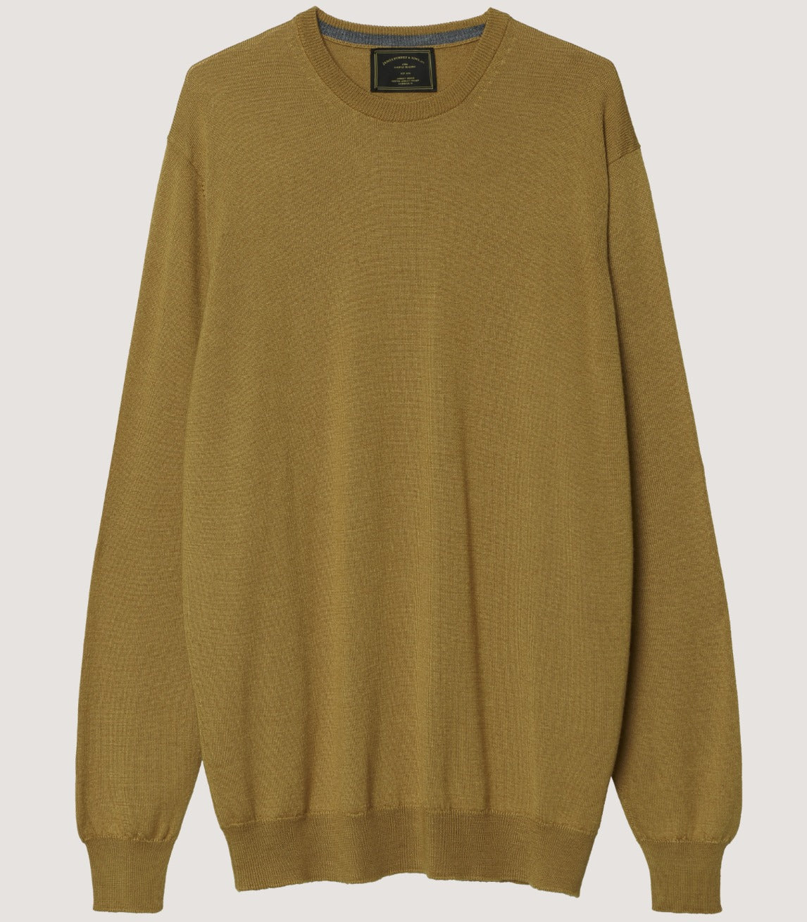 Mens Silk Blend Crew Neck Sweater - Terracotta X Xl In Antique Gold