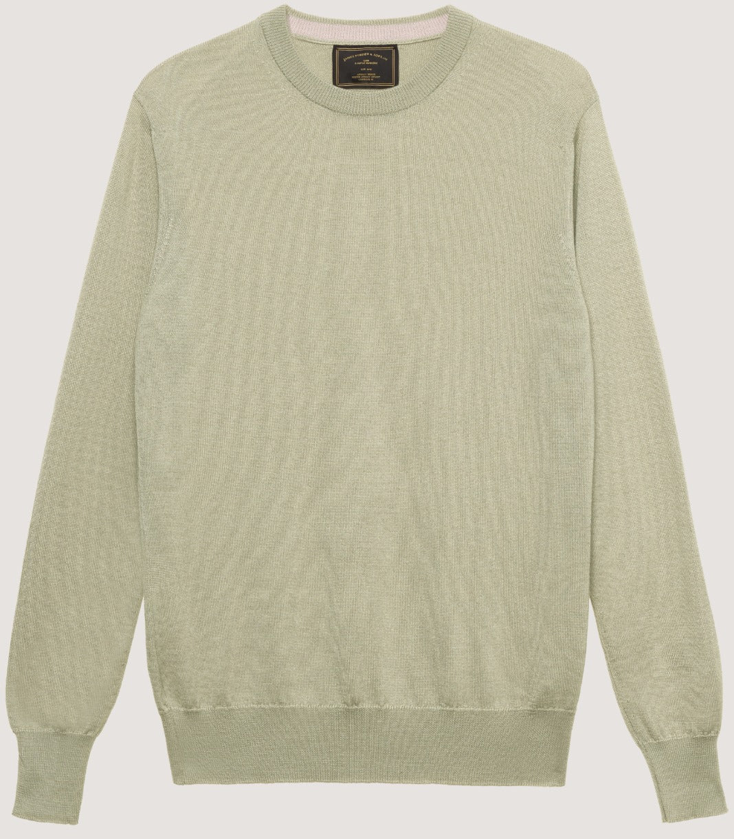 Ladies Silk Blend Crew Neck Sweater - Oyster X 16 In Oyster