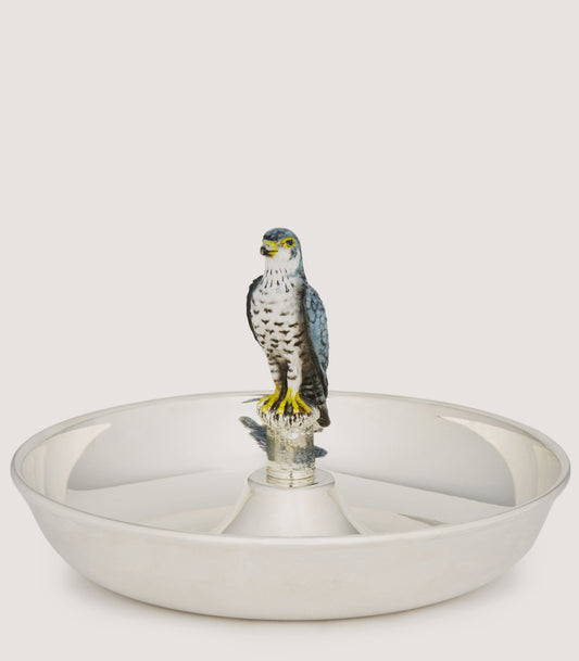 Silver Ashtray With Peregrine - Small In Silver